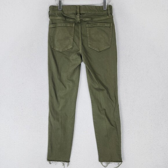 Liverpool Jeans Womens 2 Petite Green Gia Glider Skinny Leg Raw Hem Mid Rise - Picture 8 of 13